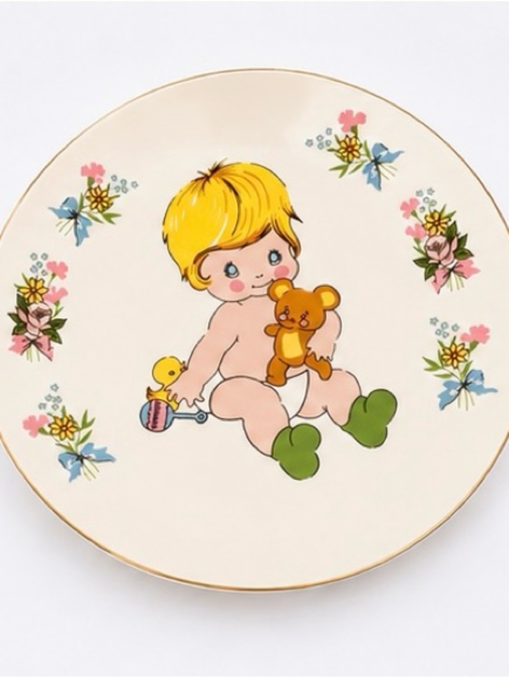 Vintage 1974 Chadwick-Miller Baby Teddy Bear Decorative Plate